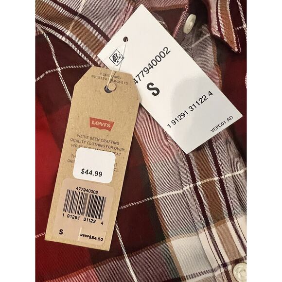 NWT Levi’s Ryan One Pocket Boyfriend Shirt Small - Picture 7 of 14